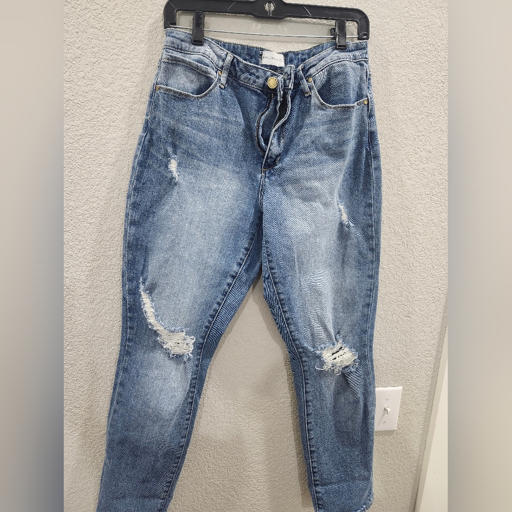 Articles Of Society Light Blue Distressed Boyfriend Jeans